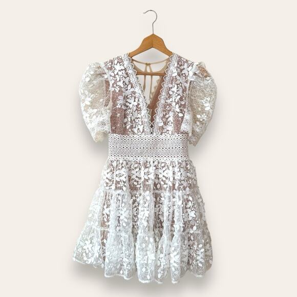 Bronx and Banco Megan Mini Dress in White Blanc Small Women’s - Picture 2 of 11